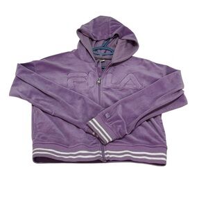 Fila Lavender Velour Zip-Up Jacket